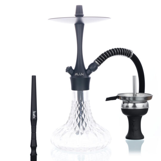ALUX380_Schwarz_mz Aladin Hookah Alux 380 - Black - Image 1