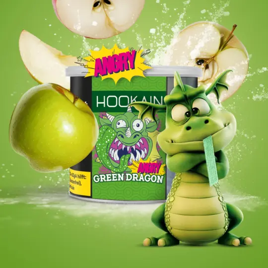 Hookain Angry Green Dragon 50 гр. - Тютюн за наргиле - Image 1