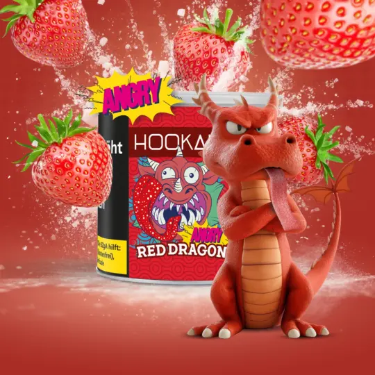 Hookain Angry Red Dragon 50 гр. - Тютюн за наргиле - Image 1