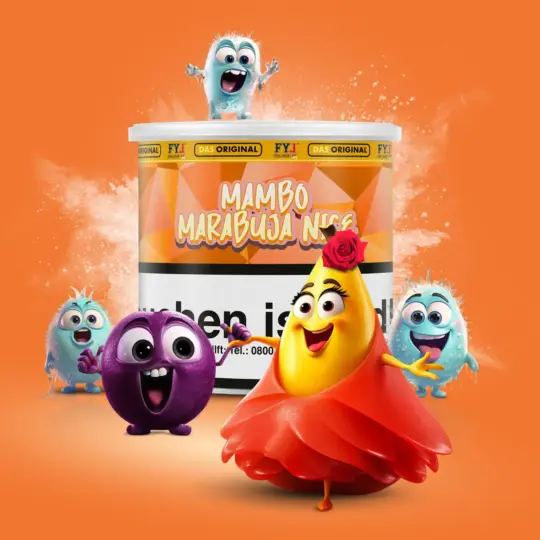 Hookain Tobacco Mambo Marabuja Nice Dry Base 70 гр. Тютюн за наргиле + 130гр. Глицерин - Image 1